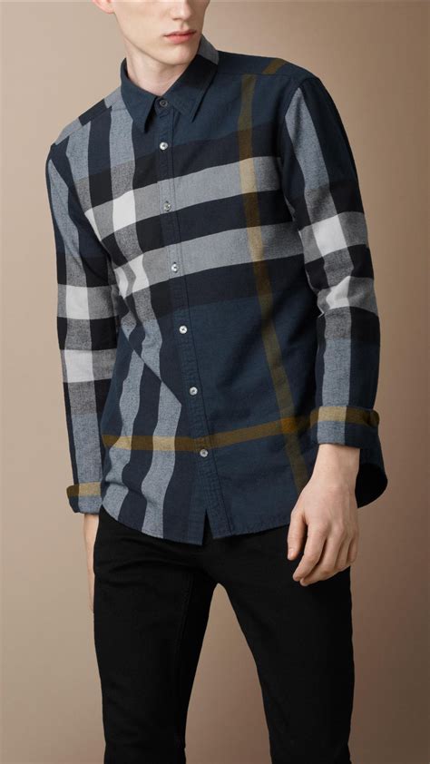 burberry brit shirt for mens|Burberry flannel outfit men.